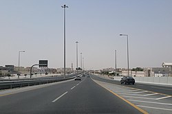 Entrance to Al Wukair on Al Wukair Road.