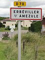 Panneau d'entrée Erbéviller-sur-Amezule.