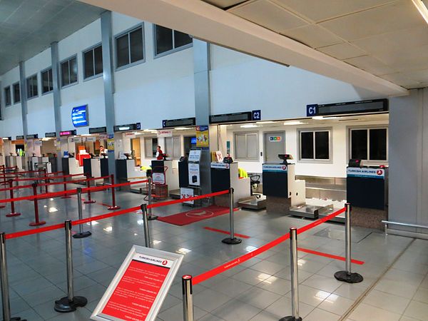 Check-in area at the old terminal