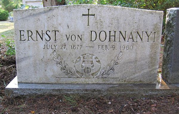 Dohnányi's gravesite at Roselawn Cemetery, Tallahassee, Florida