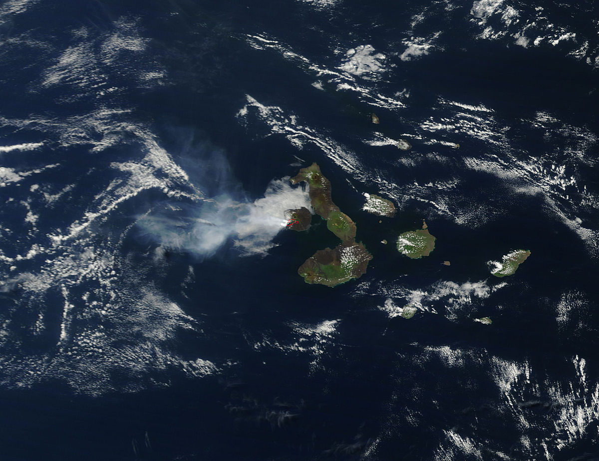 Галапагосские острова вид из космоса