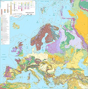 Europe geological map