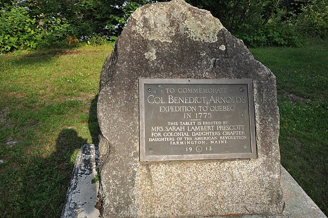 Commemorative marker in Eustis, Maine