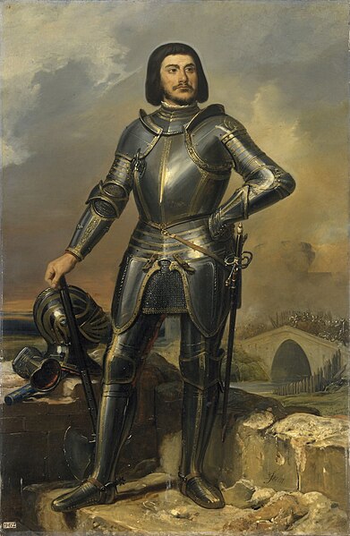 Gilles de Rais by Éloi Firmin Féron (1835) This oil painting is an artist's impression, since no contemporary portrait or description has survived. Th