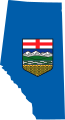 File:Flag-map of Alberta.svg Alberta Rectilinear projection