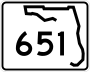 State Road 651 marker