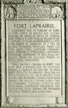 Memorial plaque from Fort Laprairie