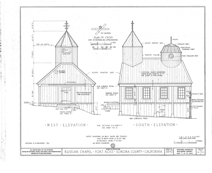 File:Fort Ross, Russian Chapel, Fort Ross, Sonoma County, CA HABS CAL,49-FORO,1A- (sheet 2 of 6).png