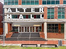 The main entrance to Alter Hall. Fox School of Business - Temple University (53564372998).jpg