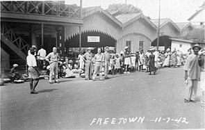 Brittisotilaita Freetownissa marraskuussa 1942.