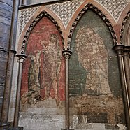 Frescos in main church Westminster Abbey London England.jpg