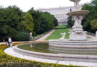 Fuente de las Conchas en los Jardines del Campo del Moro.