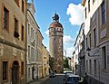 Streets of the historic old town with sidewalks and granite paving