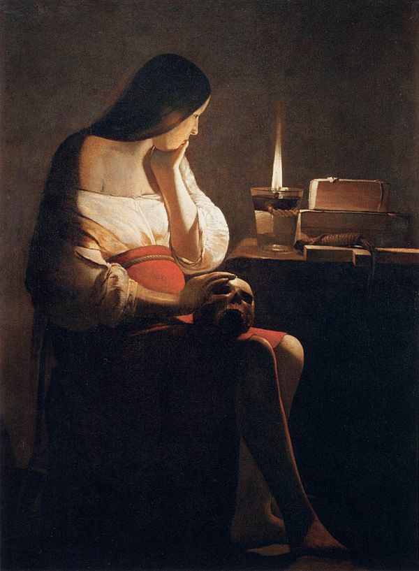 Georges de La Tour's 1640 painting Magdalene with the Smoking Flame is shown in the film.