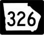 Маркер State Route 326