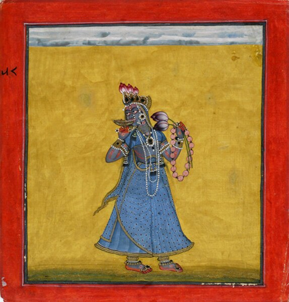 goddess Bhadrakali, gouache on paper (ca. 1660–70)