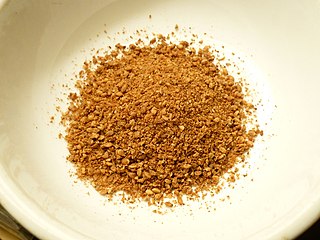 Gomashio dry condiment made from sesame seeds