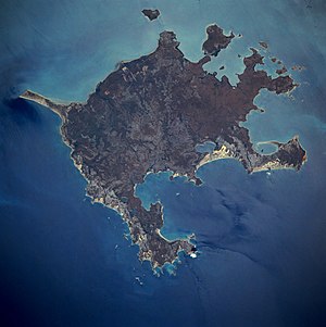 Satellitbild av Groote Eylandt