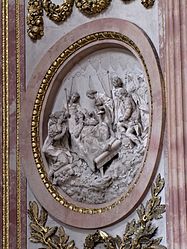 Bas-relief du chœur : Dormition de la Vierge
