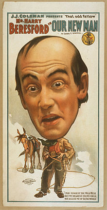 Theatrical poster for Harry Beresford in Our New Man (c. 1904)