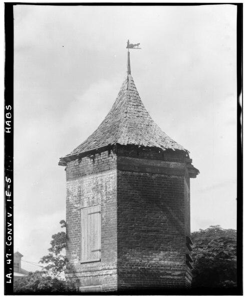 File:Historic American Buildings Survey Richard Koch, Photographer August 1936 DETAIL NORTH PIGEONNIERE FROM NORTHEAST - Uncle Sam Plantation, Convent, St. James Parish, LA HABS LA,47-CONV.V,1-24.tif