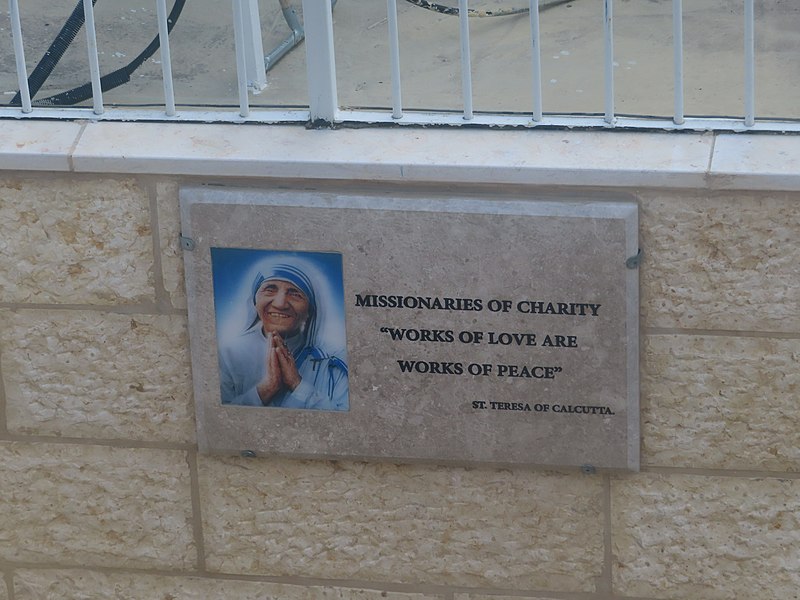 File:Holy Land 2019 (2) P129 Jerusalem Ramparts walk Monastery of the Missionaries of Charity sign.jpg