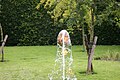 A fountain with flames inside at Houghton Hall, Norfolk