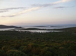 View from the highest hill of the island Ilovik