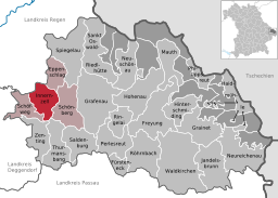 Läget för Innernzell i Landkreis Freyung-Grafenau