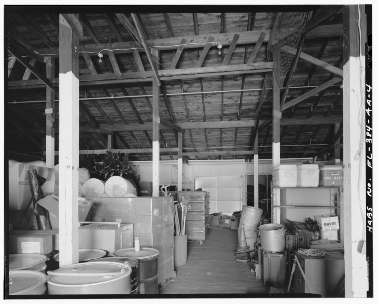 File:Interior view of storage area, facing southwest - MacDill Air Force Base, Supply and Equipment Warehouse, Hillsborough Loop Drive and Heron Place, Tampa, Hillsborough County, HABS FLA,29-TAMP,52AA-4.tif