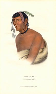 Jack-O-Pa ("The Six"), described as "a Chippewa chief" in History of the Indian Tribes of North America by Thomas L. McKenney and illustrated by Charles Bird King Jack-O-Pa.jpg