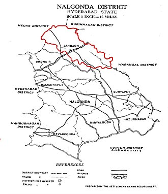 Jangaon Taluk 1951 in Nalgonda District (1905 to 1953) Jangaon Taluk 1951.jpg