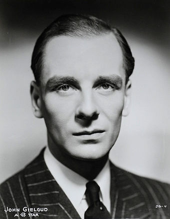 Gielgud in a publicity photograph for Secret Agent (1936)