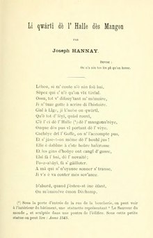 Joseph Hannay - Li qwârtî dè l’ Halle dès Mangon, 1894 (in BSLLW t.34, p.21-24).djvu