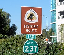 California road signage for the Anza Trail.