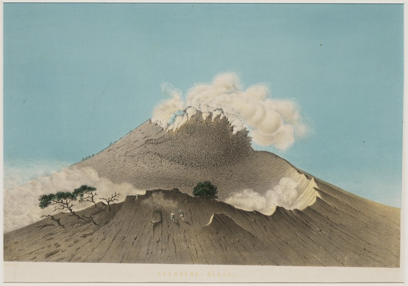 File:KITLV - 50H8 - Junghuhn, Franz Wilhelm (1809-1864) - Mieling, C.W. - Mount Merapi (Gunung Merapi) - Colour lithography - 1853-1854.tif