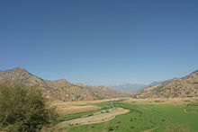 View of the reservoir area, drawn down for flood control in September