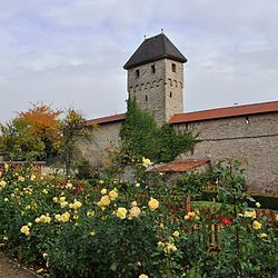 Town walls with the Grey Tower