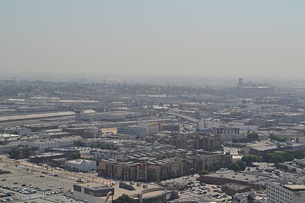 View of smog south from Los Angeles City Hall, September 2011