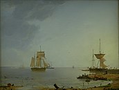 Skibe ved Sjællands kyst Morgen (1845)