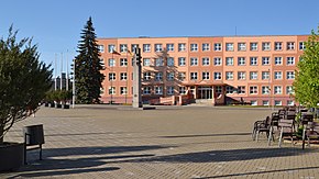 Lazdijai (Łoździeje) - main square.jpg