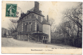 Carte postale du château de Bouillancourt (début du XXe siècle) - vue du Nord