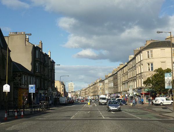 Leith Walk from Pilrig. Site of the Pilrig muddle