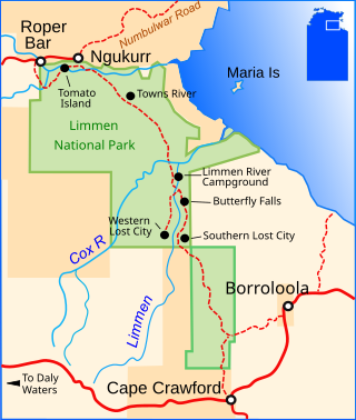 <span class="mw-page-title-main">Limmen National Park</span> Protected area in the Northern Territory, Australia