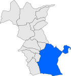 Ubicación del municipio en el mapa de la provincia