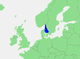 Localització del Kattegat, l'Øresund i els Belts