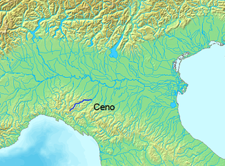 The Ceno in the Po river system