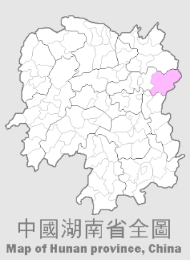 Kaart van Liuyang