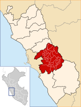 Location of the province Huarochirí in Lima.svg