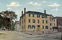 Birthplace of Henry Wadsworth Longfellow, Portland, Maine, c. 1910; the house was demolished in 1955.